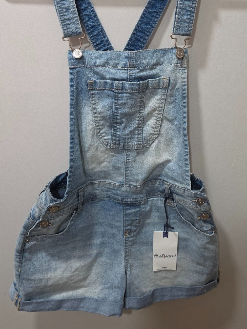 Overall Denim Shorts